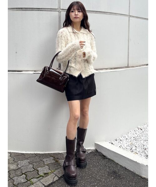 MURUA（ムルーア）の「フレームスクエアバッグ（ショルダーバッグ・レディース・ブラック/ブラウン・FREE）」の11枚目の写真