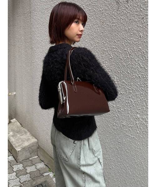 MURUA（ムルーア）の「フレームスクエアバッグ（ショルダーバッグ・レディース・ブラック/ブラウン・FREE）」の18枚目の写真