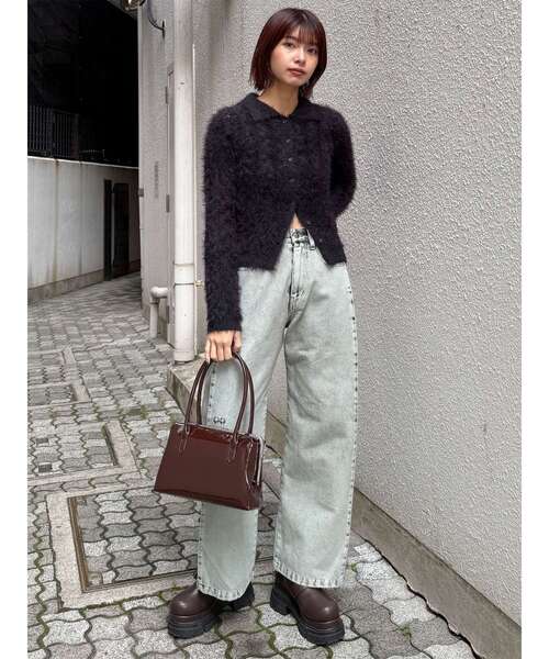 MURUA（ムルーア）の「フレームスクエアバッグ（ショルダーバッグ・レディース・ブラック/ブラウン・FREE）」の19枚目の写真