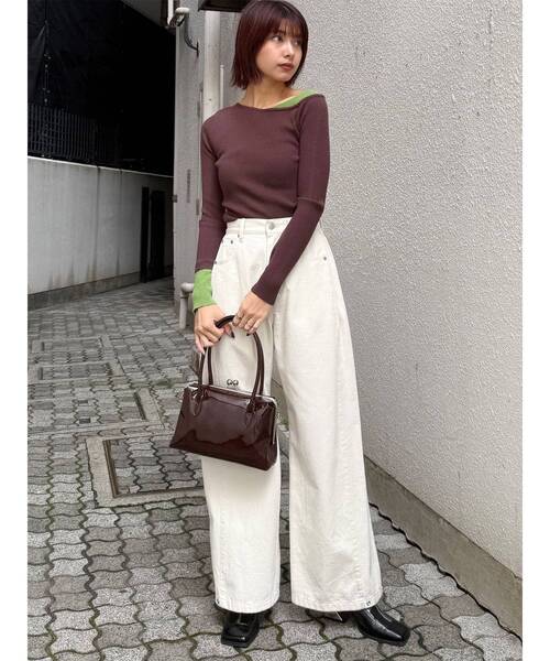 MURUA（ムルーア）の「フレームスクエアバッグ（ショルダーバッグ・レディース・ブラック/ブラウン・FREE）」の20枚目の写真