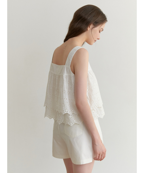 RE_L（リエル）の「Trimming lace blouse (white)（シャツ/ブラウス・レディース・その他・FREE）」の4枚目の写真