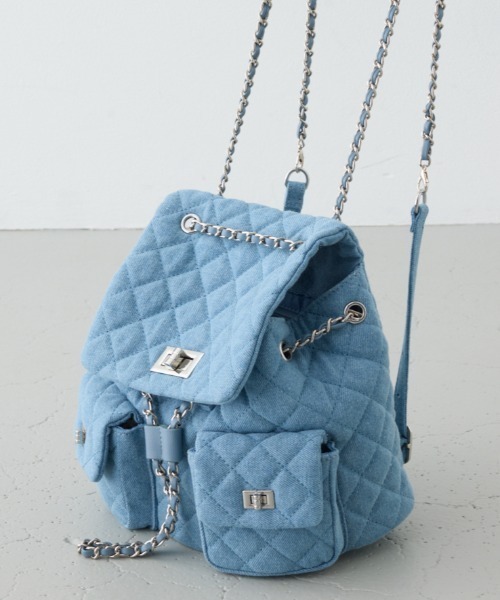 AZUL by moussy（アズールバイマウジー）の「【WEB限定】3WAYキルティングリュック（バックパック/リュック・レディース・ブルー/グレイッシュベージュ/ブラック・FREE）」の3枚目の写真