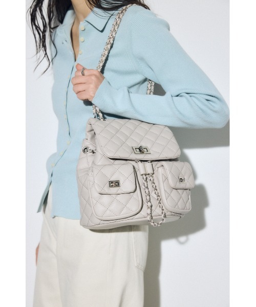 AZUL by moussy（アズールバイマウジー）の「【WEB限定】3WAYキルティングリュック（バックパック/リュック・レディース・ブルー/グレイッシュベージュ/ブラック・FREE）」の19枚目の写真
