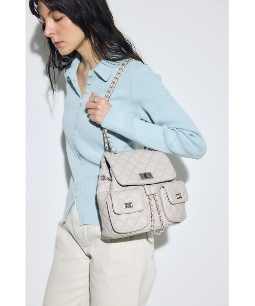 AZUL by moussy（アズールバイマウジー）の「【WEB限定】3WAYキルティングリュック（バックパック/リュック・レディース・ブルー/グレイッシュベージュ/ブラック・FREE）」の21枚目の写真