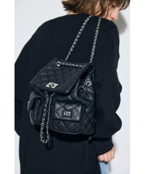 AZUL by moussy（アズールバイマウジー）の「【WEB限定】3WAYキルティングリュック（バックパック/リュック・レディース・ブルー/グレイッシュベージュ/ブラック・FREE）」の5枚目の写真