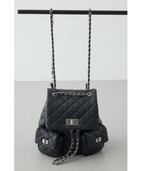 AZUL by moussy（アズールバイマウジー）の「【WEB限定】3WAYキルティングリュック（バックパック/リュック・レディース・ブルー/グレイッシュベージュ/ブラック・FREE）」の8枚目の写真