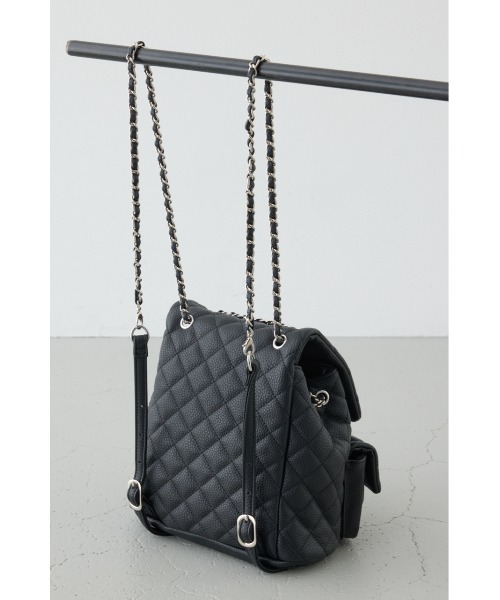 AZUL by moussy（アズールバイマウジー）の「【WEB限定】3WAYキルティングリュック（バックパック/リュック・レディース・ブルー/グレイッシュベージュ/ブラック・FREE）」の9枚目の写真