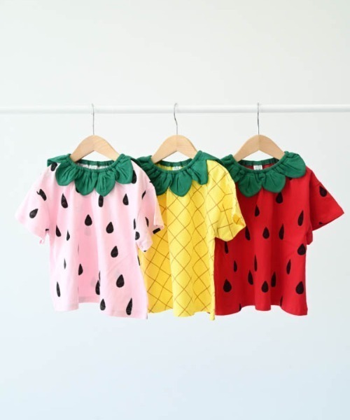 nicohrat(ニコフラート)の「nicohrat/ニコフラート いちご・パインなりきり Tシャツ(Tシャツ/カットソー・キッズ・ピンク/レッド/イエロー・100cm/110cm/120cm/130cm/140cm/90cm)」の20枚目の写真