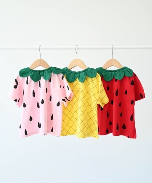 nicohrat(ニコフラート)の「nicohrat/ニコフラート いちご・パインなりきり Tシャツ(Tシャツ/カットソー・キッズ・ピンク/レッド/イエロー・100cm/110cm/120cm/130cm/140cm/90cm)」の21枚目の写真