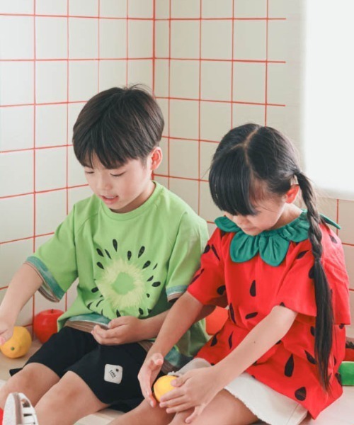 nicohrat(ニコフラート)の「nicohrat/ニコフラート いちご・パインなりきり Tシャツ(Tシャツ/カットソー・キッズ・ピンク/レッド/イエロー・100cm/110cm/120cm/130cm/140cm/90cm)」の15枚目の写真