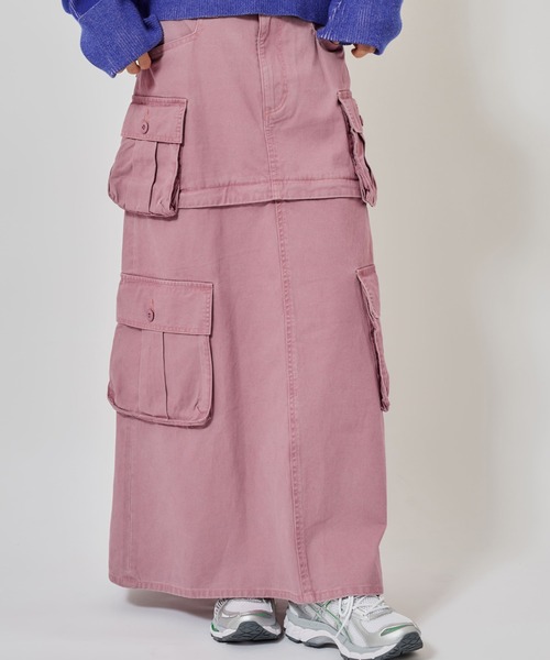 atmos pink（アトモスピンク）の「atmos pink 2way Military Skirt / アトモス ピンク 2ウェイ ミリタリー スカート（スカート・レディース・オリーブ/ピンク・M/S）」の5枚目の写真