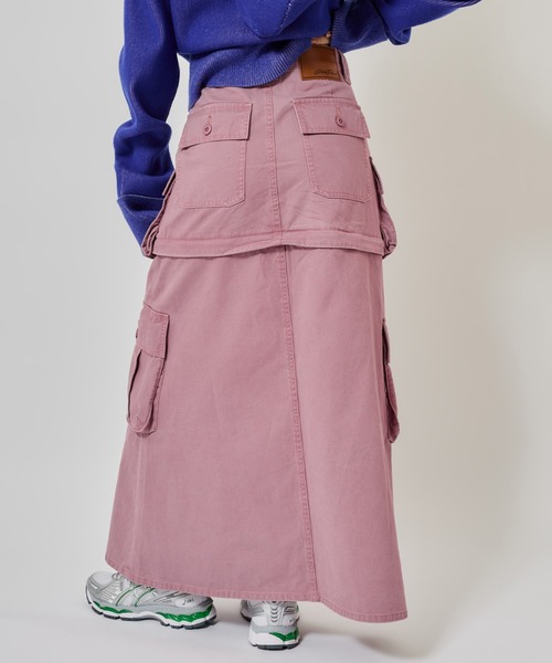 atmos pink（アトモスピンク）の「atmos pink 2way Military Skirt / アトモス ピンク 2ウェイ ミリタリー スカート（スカート・レディース・オリーブ/ピンク・M/S）」の9枚目の写真