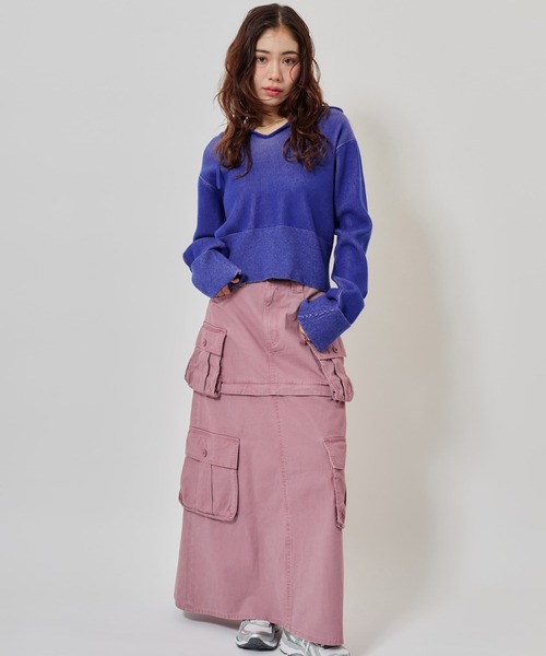 atmos pink（アトモスピンク）の「atmos pink 2way Military Skirt / アトモス ピンク 2ウェイ ミリタリー スカート（スカート・レディース・オリーブ/ピンク・M/S）」の11枚目の写真