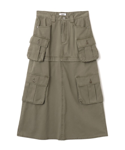 atmos pink（アトモスピンク）の「atmos pink 2way Military Skirt / アトモス ピンク 2ウェイ ミリタリー スカート（スカート・レディース・オリーブ/ピンク・M/S）」の15枚目の写真