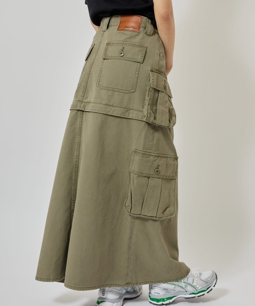 atmos pink（アトモスピンク）の「atmos pink 2way Military Skirt / アトモス ピンク 2ウェイ ミリタリー スカート（スカート・レディース・オリーブ/ピンク・M/S）」の18枚目の写真