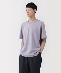 〔MUJI Labo〕紳士 昔ながらの製法で編み立てた天竺クルーネック半袖Tシャツ