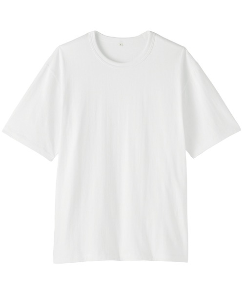 MUJI Labo(ムジラボ)の「〔MUJI Labo〕紳士 昔ながらの製法で編み立てた天竺クルーネック半袖Tシャツ(Tシャツ/カットソー・メンズ・サンドベージュ/ホワイト/ブラック/パープル系/ブルー・S/M/L/XL)」の10枚目の写真