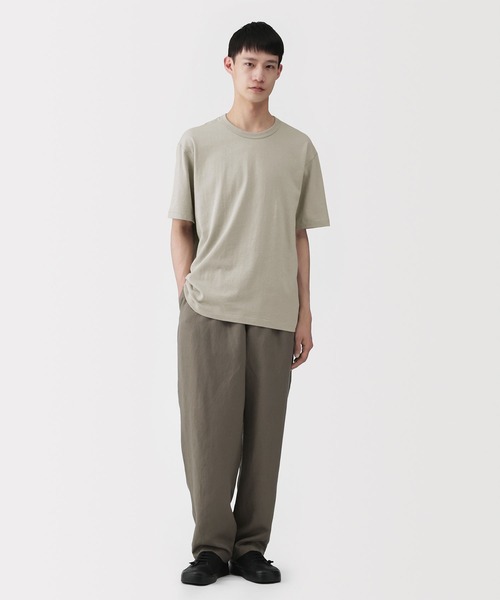 MUJI Labo(ムジラボ)の「〔MUJI Labo〕紳士 昔ながらの製法で編み立てた天竺クルーネック半袖Tシャツ(Tシャツ/カットソー・メンズ・サンドベージュ/ホワイト/ブラック/パープル系/ブルー・S/M/L/XL)」の15枚目の写真