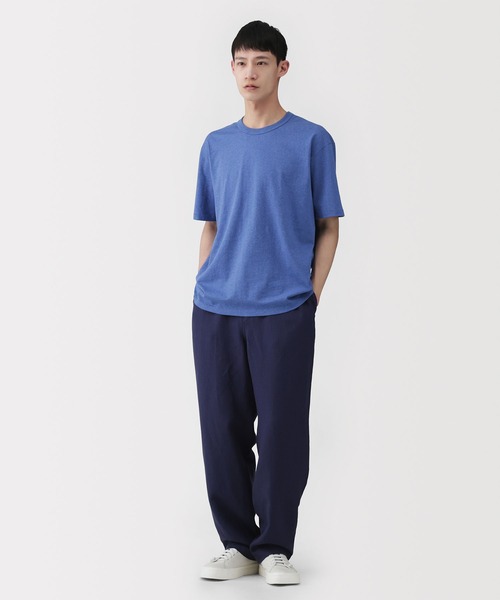 MUJI Labo(ムジラボ)の「〔MUJI Labo〕紳士 昔ながらの製法で編み立てた天竺クルーネック半袖Tシャツ(Tシャツ/カットソー・メンズ・サンドベージュ/ホワイト/ブラック/パープル系/ブルー・S/M/L/XL)」の18枚目の写真