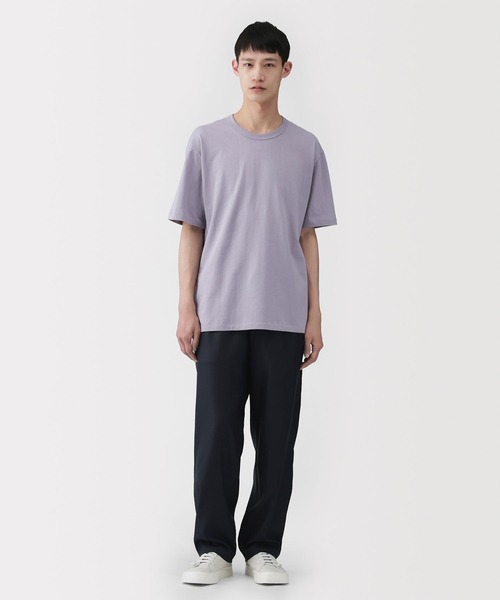MUJI Labo(ムジラボ)の「〔MUJI Labo〕紳士 昔ながらの製法で編み立てた天竺クルーネック半袖Tシャツ(Tシャツ/カットソー・メンズ・サンドベージュ/ホワイト/ブラック/パープル系/ブルー・S/M/L/XL)」の21枚目の写真