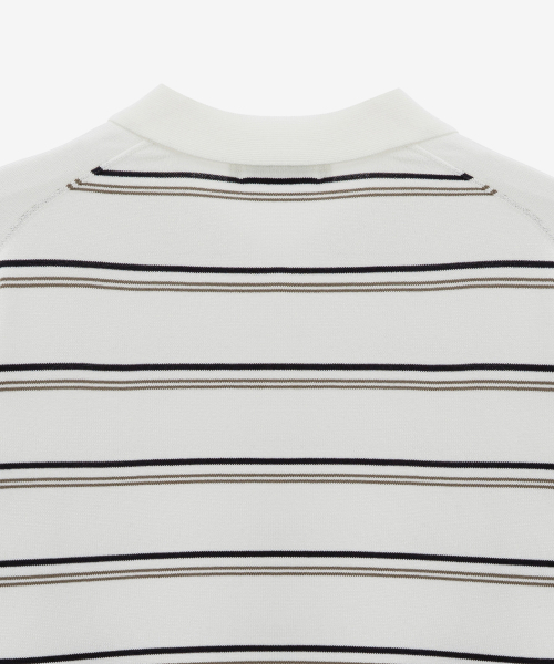 MINDBRIDGE（マインドブリッジ）の「[COUTURE]ストライプセミオーバーフィットカラーニット（ニット/セーター・メンズ・アイボリー・100/110/95/105）」の9枚目の写真
