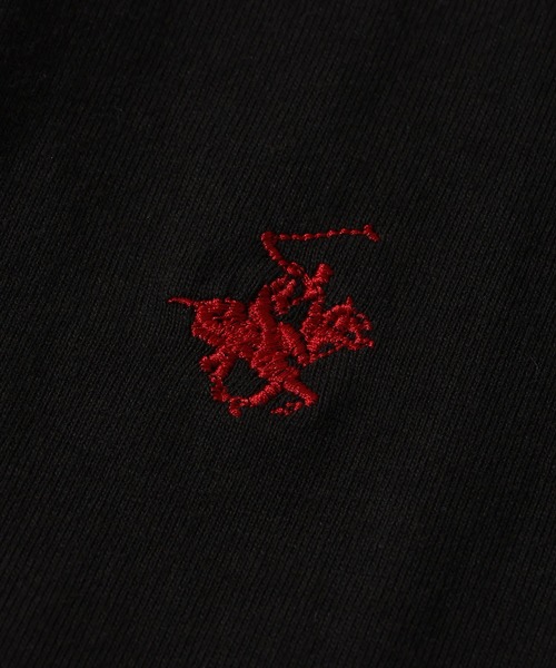BEVERLY HILLS POLO CLUB(ビバリーヒルズポロクラブ)の「【Beverly Hills Polo Club/ビバリーヒルズ ポロクラブ】ワンポイント ロゴ刺繍 半袖 クルーネックTシャツ(Tシャツ/カットソー・メンズ・ブラック系2/ブラウン/ネイビー系2/ブラック系1/ホワイト系1/ホワイト系2/ブラック系3/ネイビー系1・M/L/LL)」の19枚目の写真