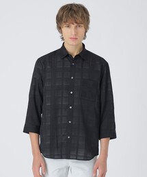 BLACK LABEL CRESTBRIDGE（ブラックレーベル・クレストブリッジ）の「シアーシャドーチェックスリークォーターシャツ（シャツ/ブラウス）」