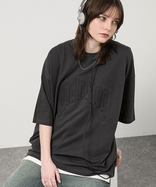 Alfred Alex（アルフレッドアレックス）の「【Alfred Alex】Vintage Embossed Oversized Tee / ヴィンテージライク エンボス オーバーサイズ Tシャツ（Tシャツ/カットソー・メンズ・ワイン/ブラック/グレイッシュブルー/ブラック系・L/M）」の15枚目の写真