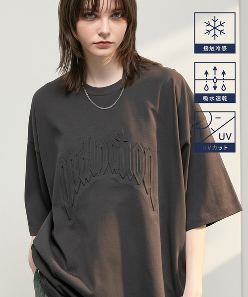 Alfred Alex Vintage Embossed Oversized Tee — винтажная футболка с тиснением, оверсайз