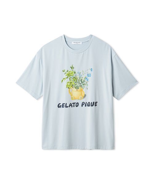 HOMME】フラワーワンポイントプリントTシャツ（ルームウェア/パジャマ