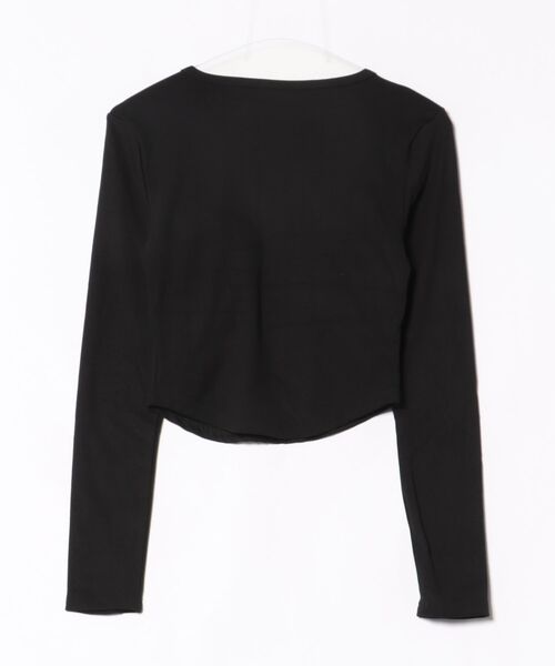 ANAP（アナップ）の「VネックぴたっとロングTシャツ（Tシャツ/カットソー・レディース・ホワイト/ブラック・F）」の19枚目の写真