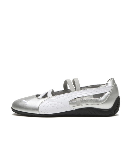 PUMA｜プーマのバレエシューズ（シルバー/銀色系・ブランドロゴ）通販