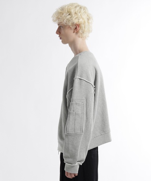 HARE（ハレ）の「2WAYピグメントZIPスウェット(HARE)（スウェット・メンズ・パープル/ライトグレー/チャコールグレー・FREE）」の10枚目の写真