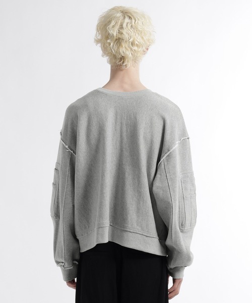 HARE（ハレ）の「2WAYピグメントZIPスウェット(HARE)（スウェット・メンズ・パープル/ライトグレー/チャコールグレー・FREE）」の11枚目の写真