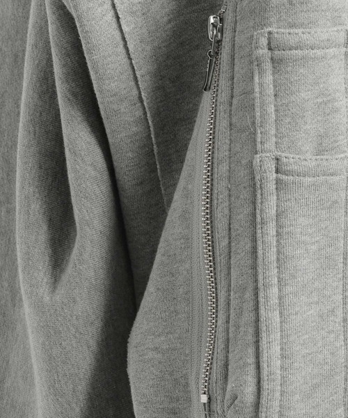HARE（ハレ）の「2WAYピグメントZIPスウェット(HARE)（スウェット・メンズ・パープル/ライトグレー/チャコールグレー・FREE）」の17枚目の写真