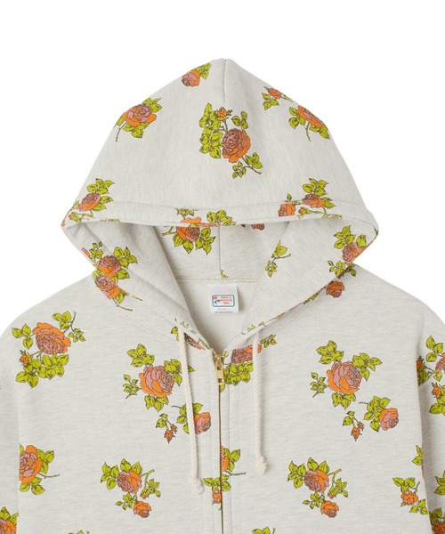HAVE A GRATEFUL DAY★ROSEプリントパーカー新品未使用品S セール】(HAVE A GRATEFUL DAY)ZIP UP HOODIE SWEATSHIRT（パーカー