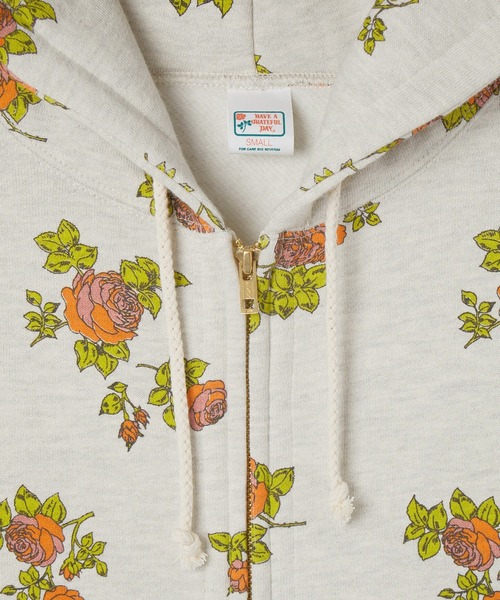 ROSE BUD(ローズバッド)の「(HAVE A GRATEFUL DAY)ZIP UP HOODIE SWEATSHIRT(パーカー・レディース・グレー・S/L/M)」の6枚目の写真