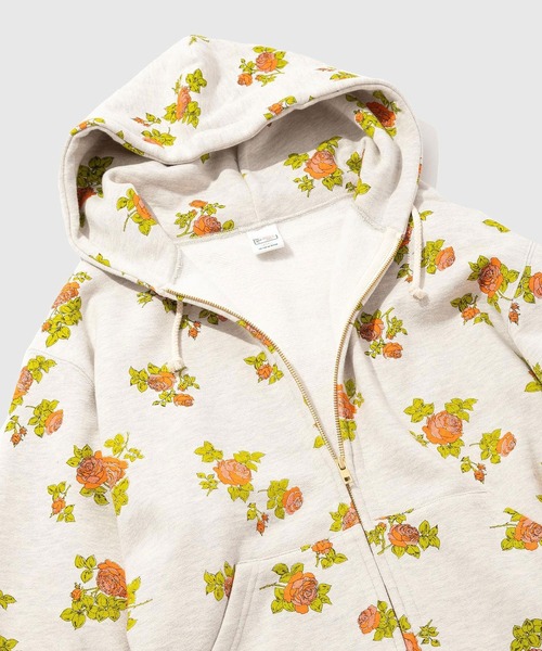 HAVE A GRATEFUL DAY★ROSEプリントパーカー新品未使用品S セール】(HAVE A GRATEFUL DAY)ZIP UP HOODIE SWEATSHIRT（パーカー