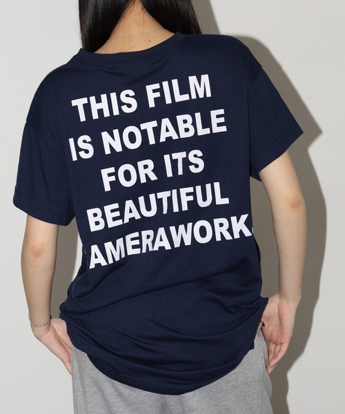 FUNALIVE(ファンアライブ)の「バックロゴオーバーサイズTチュニック 半袖(Tシャツ/カットソー・レディース・ブラック/ネイビー/モカ・L)」の6枚目の写真
