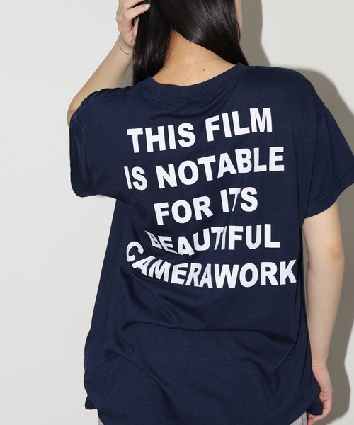 FUNALIVE(ファンアライブ)の「バックロゴオーバーサイズTチュニック 半袖(Tシャツ/カットソー・レディース・ブラック/ネイビー/モカ・L)」の7枚目の写真