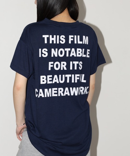 FUNALIVE(ファンアライブ)の「バックロゴオーバーサイズTチュニック 半袖(Tシャツ/カットソー・レディース・ブラック/ネイビー/モカ・L)」の8枚目の写真