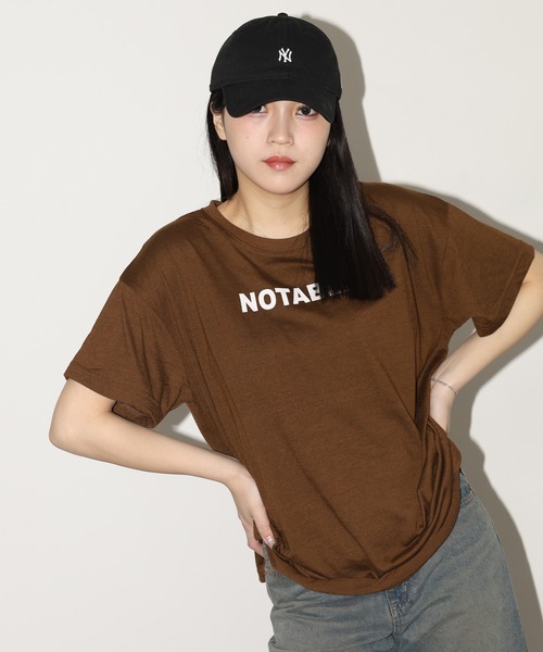 FUNALIVE(ファンアライブ)の「バックロゴオーバーサイズTチュニック 半袖(Tシャツ/カットソー・レディース・ブラック/ネイビー/モカ・L)」の17枚目の写真