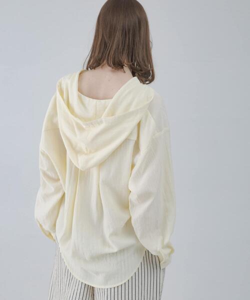 URBAN RESEARCH Sonny Label(アーバンリサーチサニーレーベル)の「フーディアソートシャツ(シャツ/ブラウス・レディース・アイボリー/ストライプ/チャコールグレー・FREE)」の7枚目の写真