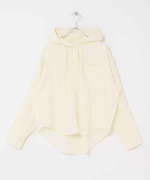 URBAN RESEARCH Sonny Label(アーバンリサーチサニーレーベル)の「フーディアソートシャツ(シャツ/ブラウス・レディース・アイボリー/ストライプ/チャコールグレー・FREE)」の11枚目の写真