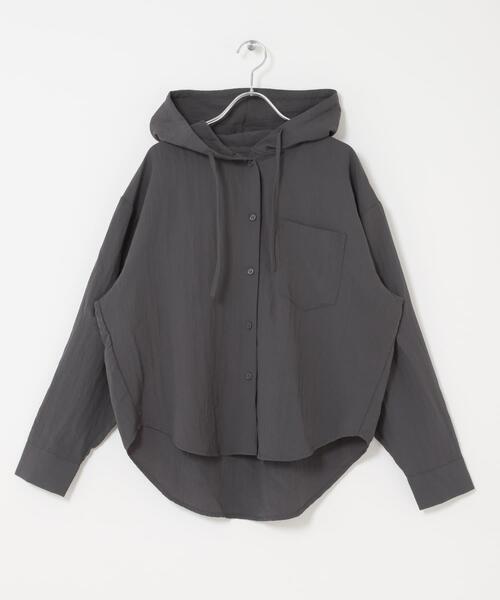 URBAN RESEARCH Sonny Label(アーバンリサーチサニーレーベル)の「フーディアソートシャツ(シャツ/ブラウス・レディース・アイボリー/ストライプ/チャコールグレー・FREE)」の20枚目の写真