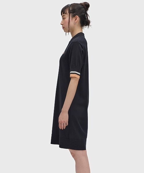 Bold Tipped Knitted Shirt Dress／ボールドティップラインニット