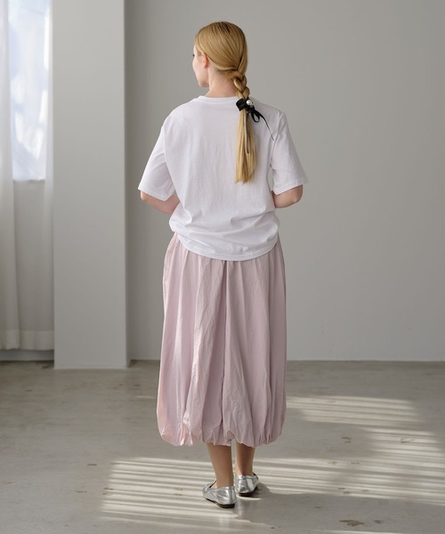 Mia (ミア)の「ボタニカルTシャツ(Tシャツ/カットソー・レディース・ホワイト/チャコールグレー・FREE)」の10枚目の写真