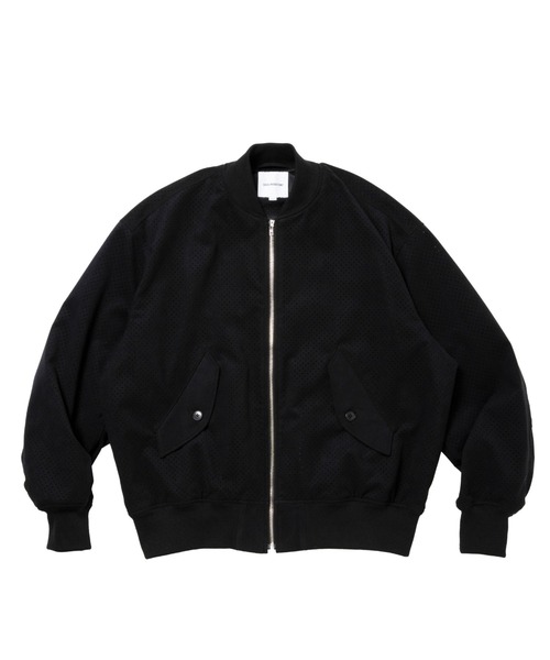 COOTIE PRODUCTIONS(クーティープロダクションズ)の「Punching Faux Suede Bomber Jacket(ブルゾン・メンズ・ブラック・LARGE/MEDIUM)」の1枚目の写真