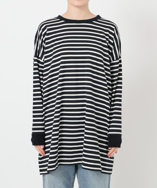onit別注 ボーダーシャツ onit/オニット 別注OVERSIZE ボーダーラガーシャツ（Tシャツ