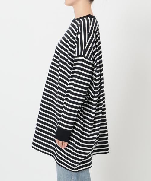 ONIT/オニット 別注OVERSIZE BORDER LS　ベージュ ≪追加≫ONIT/オニット 別注OVERSIZE BORDER LS（Tシャツ／カットソー